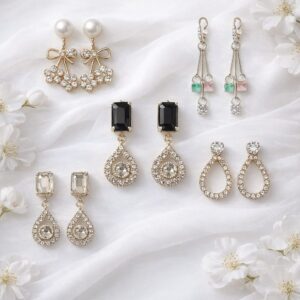 5 pair combo pack designer earrings set for women