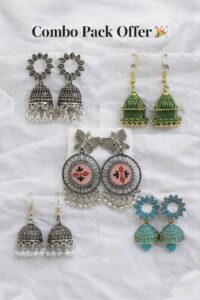 5 Pair Combo Pack Designer Earrings Set for Women