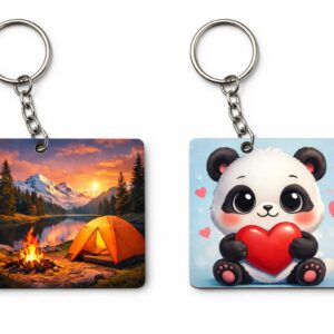 personalized heart shaped photo keychain