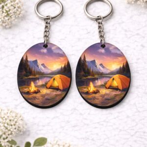 personalized heart shaped photo keychain