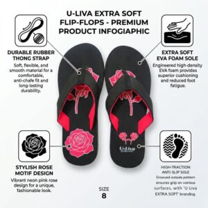 stylish floral print flip flops for women (extra soft sole),green