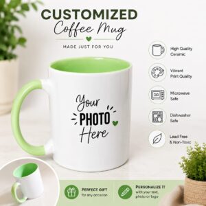 Home customized two tone photo coffee mug